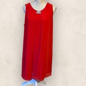 CB established 1962 red orange sleeveless party dress. Sz 14